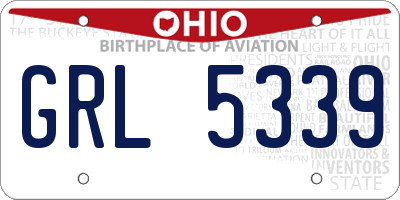 OH license plate GRL5339
