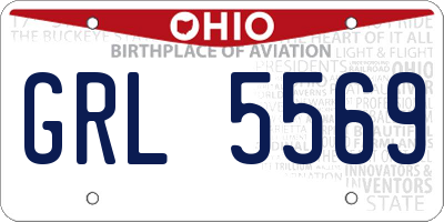 OH license plate GRL5569