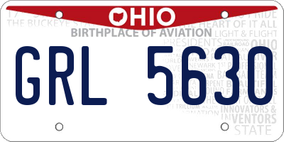 OH license plate GRL5630