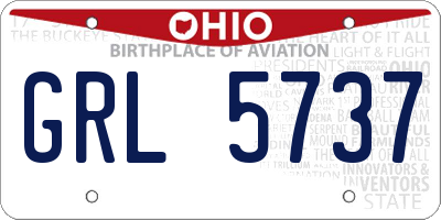 OH license plate GRL5737