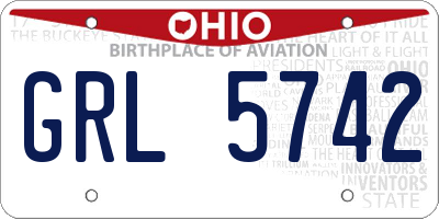 OH license plate GRL5742