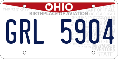 OH license plate GRL5904