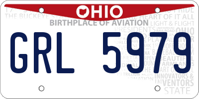 OH license plate GRL5979