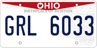 OH license plate GRL6033