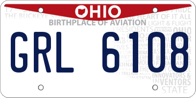 OH license plate GRL6108