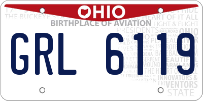 OH license plate GRL6119
