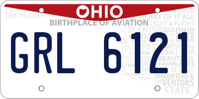 OH license plate GRL6121