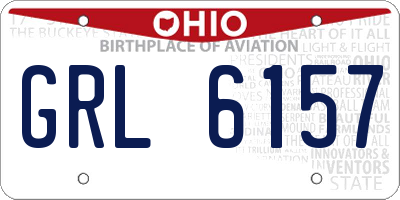 OH license plate GRL6157