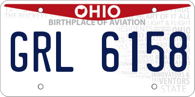 OH license plate GRL6158