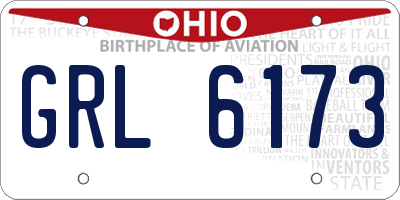 OH license plate GRL6173