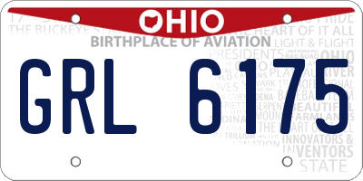 OH license plate GRL6175