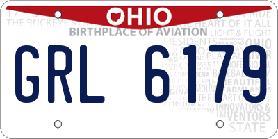OH license plate GRL6179