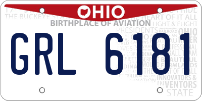 OH license plate GRL6181