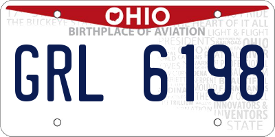 OH license plate GRL6198