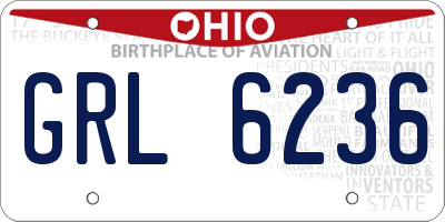 OH license plate GRL6236