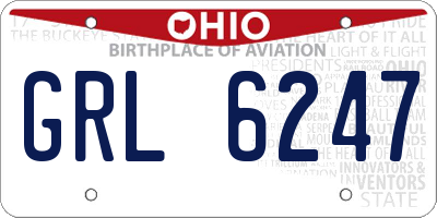 OH license plate GRL6247