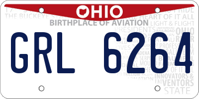 OH license plate GRL6264