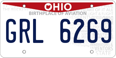 OH license plate GRL6269