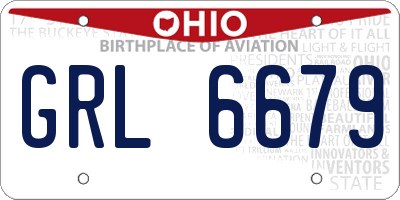OH license plate GRL6679