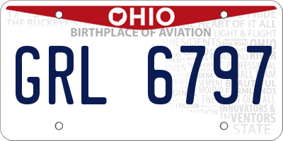 OH license plate GRL6797