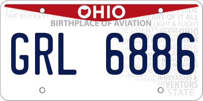 OH license plate GRL6886