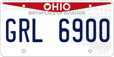 OH license plate GRL6900
