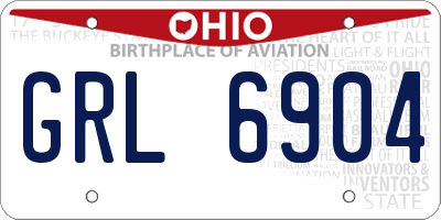 OH license plate GRL6904