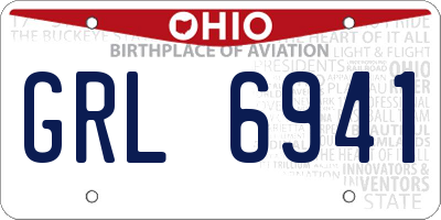 OH license plate GRL6941