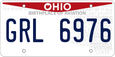 OH license plate GRL6976