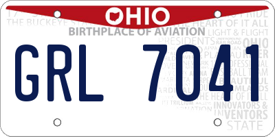 OH license plate GRL7041