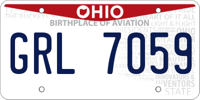 OH license plate GRL7059