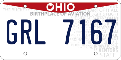 OH license plate GRL7167