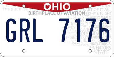 OH license plate GRL7176