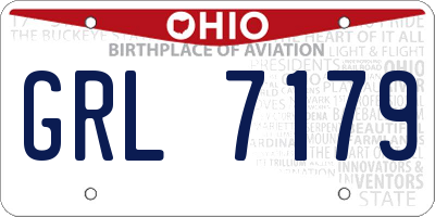 OH license plate GRL7179