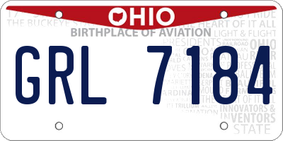 OH license plate GRL7184