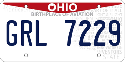 OH license plate GRL7229