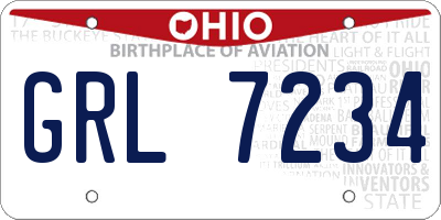 OH license plate GRL7234