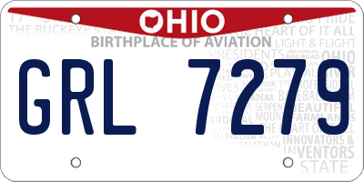 OH license plate GRL7279