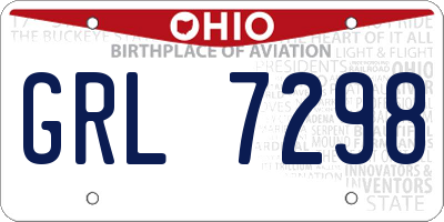 OH license plate GRL7298