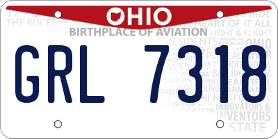 OH license plate GRL7318