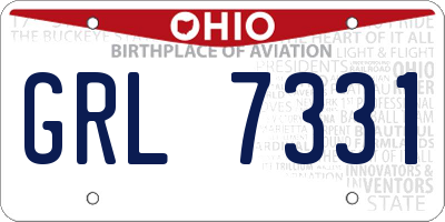 OH license plate GRL7331