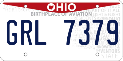 OH license plate GRL7379
