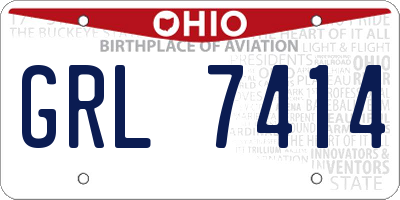 OH license plate GRL7414