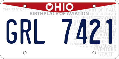 OH license plate GRL7421