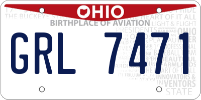 OH license plate GRL7471