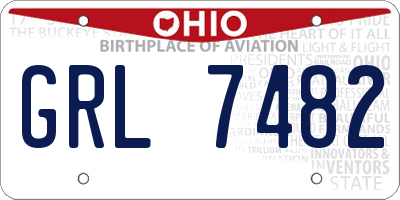 OH license plate GRL7482
