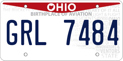 OH license plate GRL7484