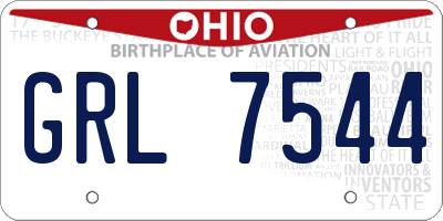 OH license plate GRL7544