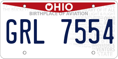 OH license plate GRL7554