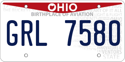 OH license plate GRL7580